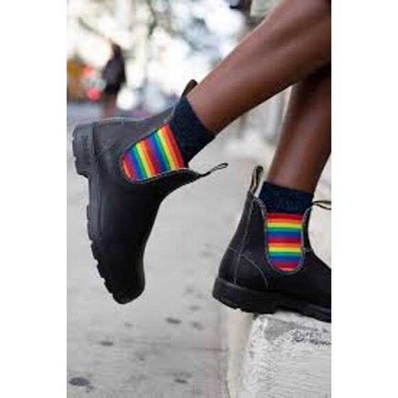 NEW Blundstone 2105 Rainbow Chelsea Boot Women's 6.5 Black Leather - Picture 8 of 8